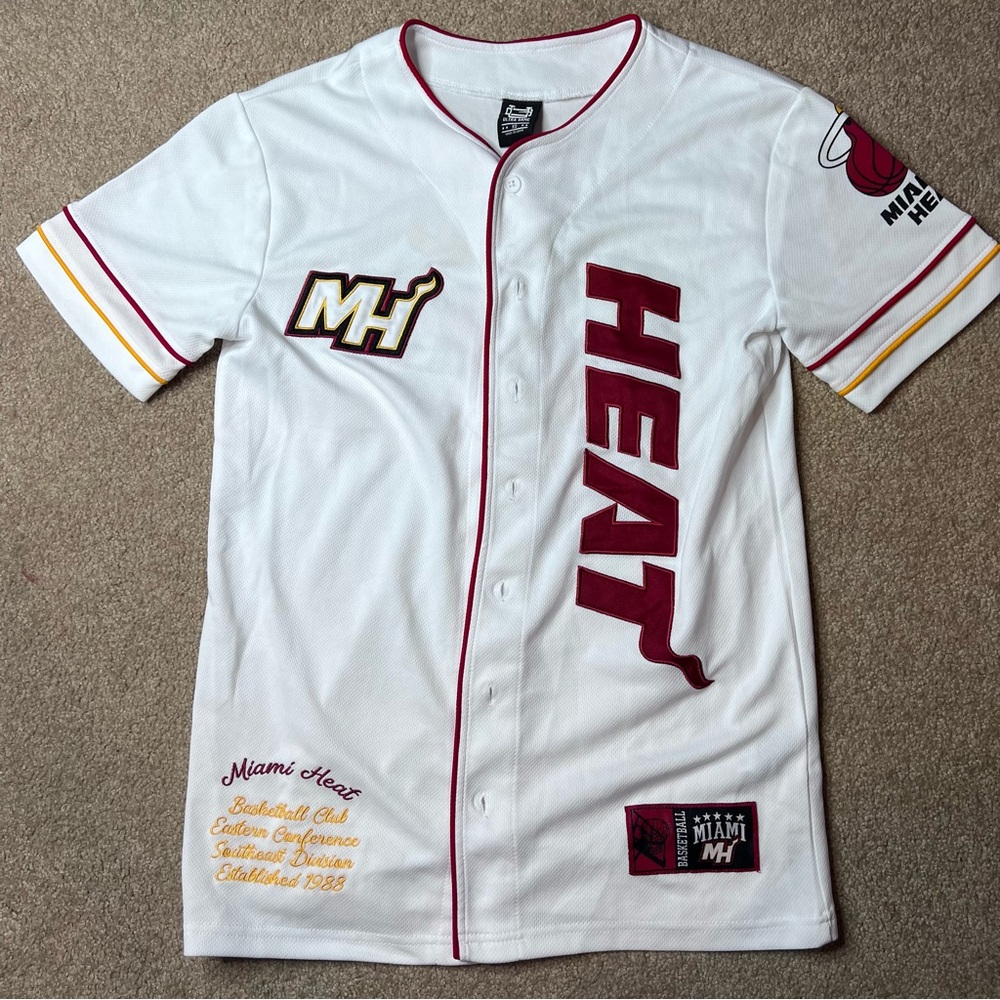 Miami Heat Jersey, Button up baseball tee